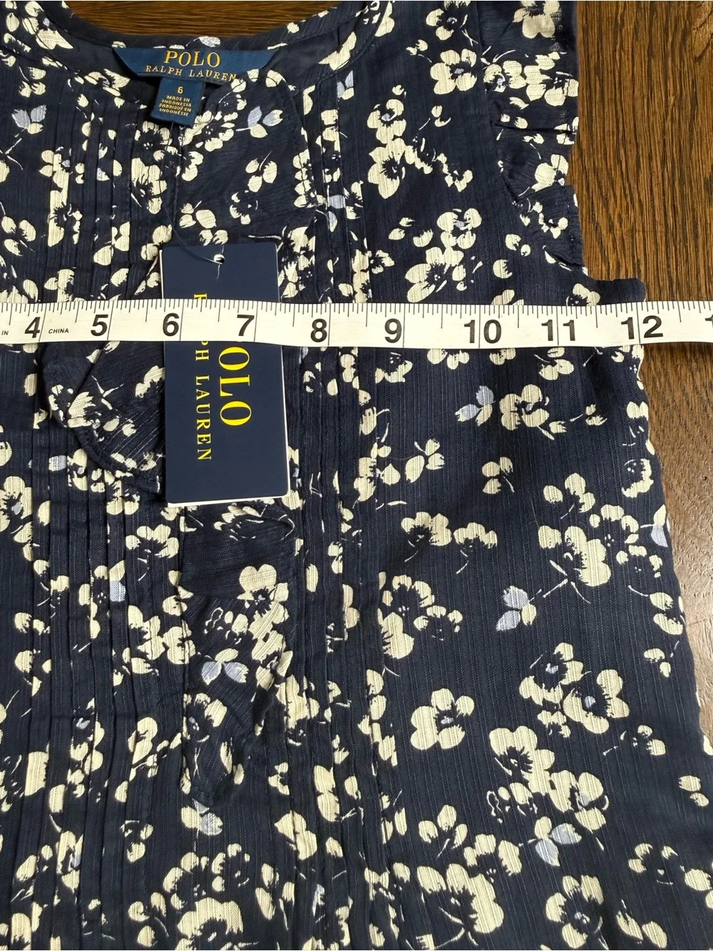 NWT Polo Ralph Lauren Navy Blue Floral Sundress Girls size 6T